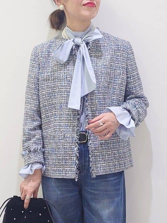 MUTSUKOさんの「UNTITLED｜【仕事着/スーツ】ファンシーツイード ジャケット」を使ったコーディネート