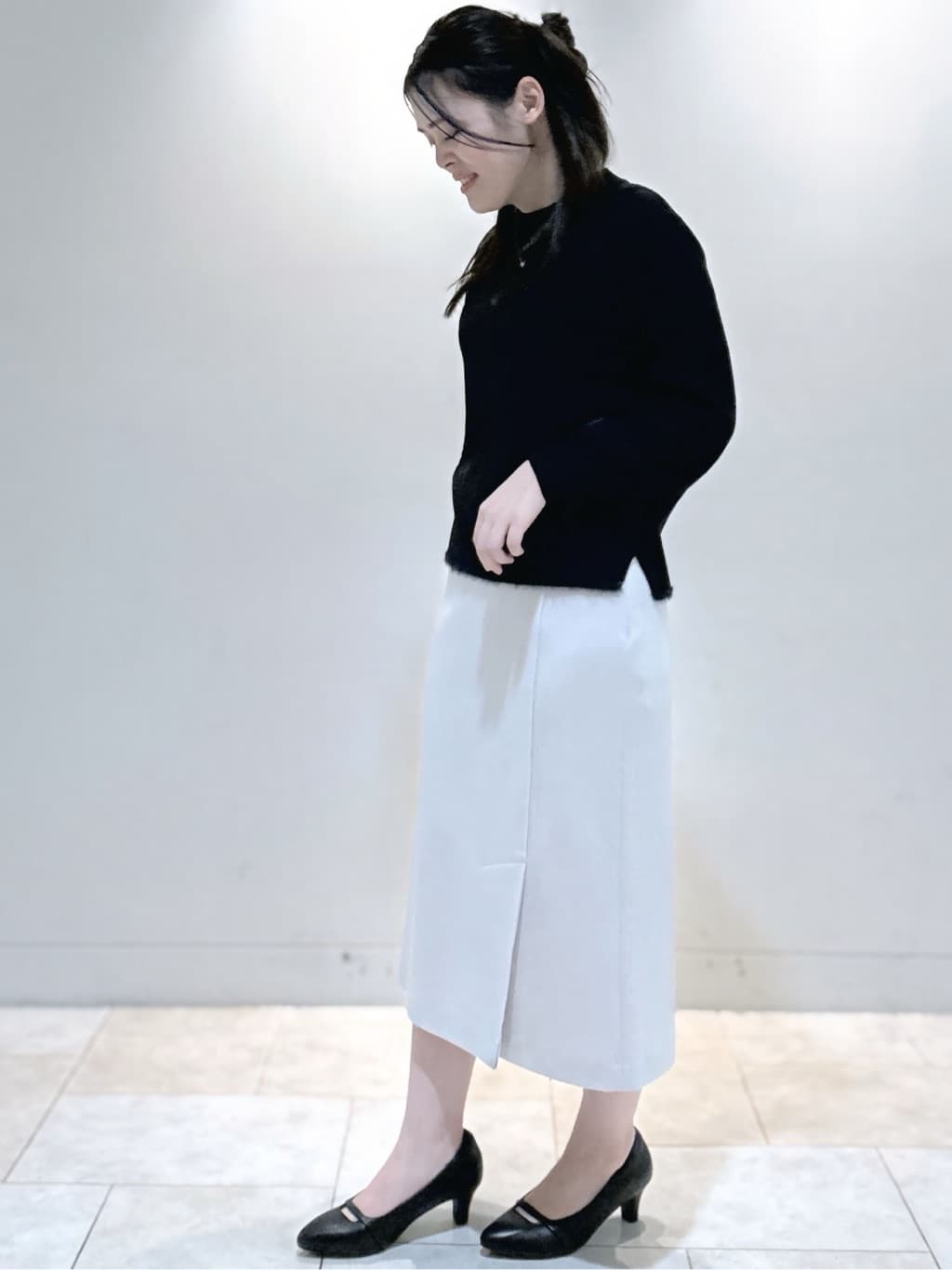 S&auml;K&iuml;さんの「Reflect｜【ほんのりラメ感◎】ケーブル柄ニット」を使ったコーディネート