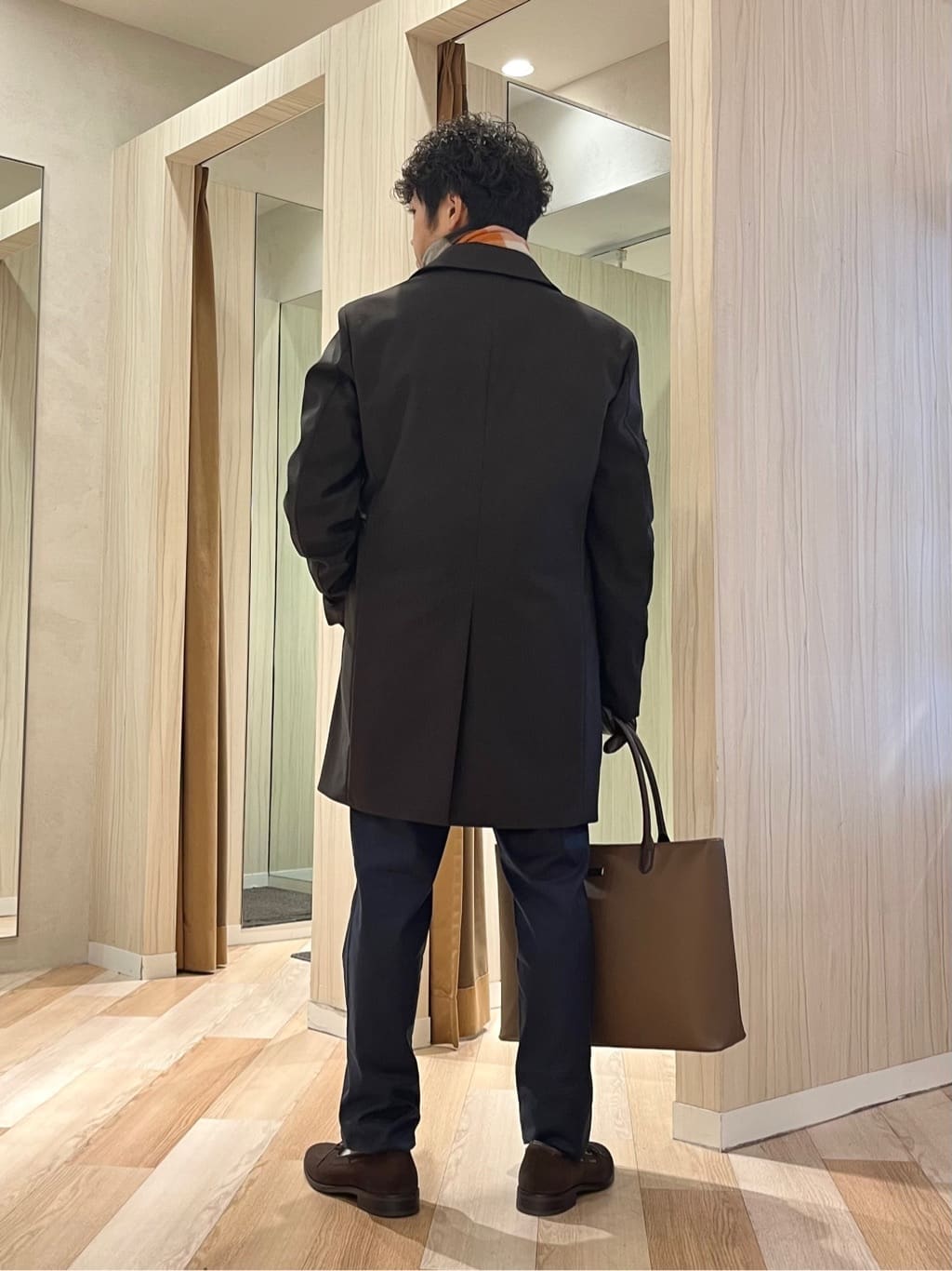 URAさんの「TAKEO KIKUCHI｜【ダウンライナー付き】メランジ ステンカラー コート」を使ったコーディネート