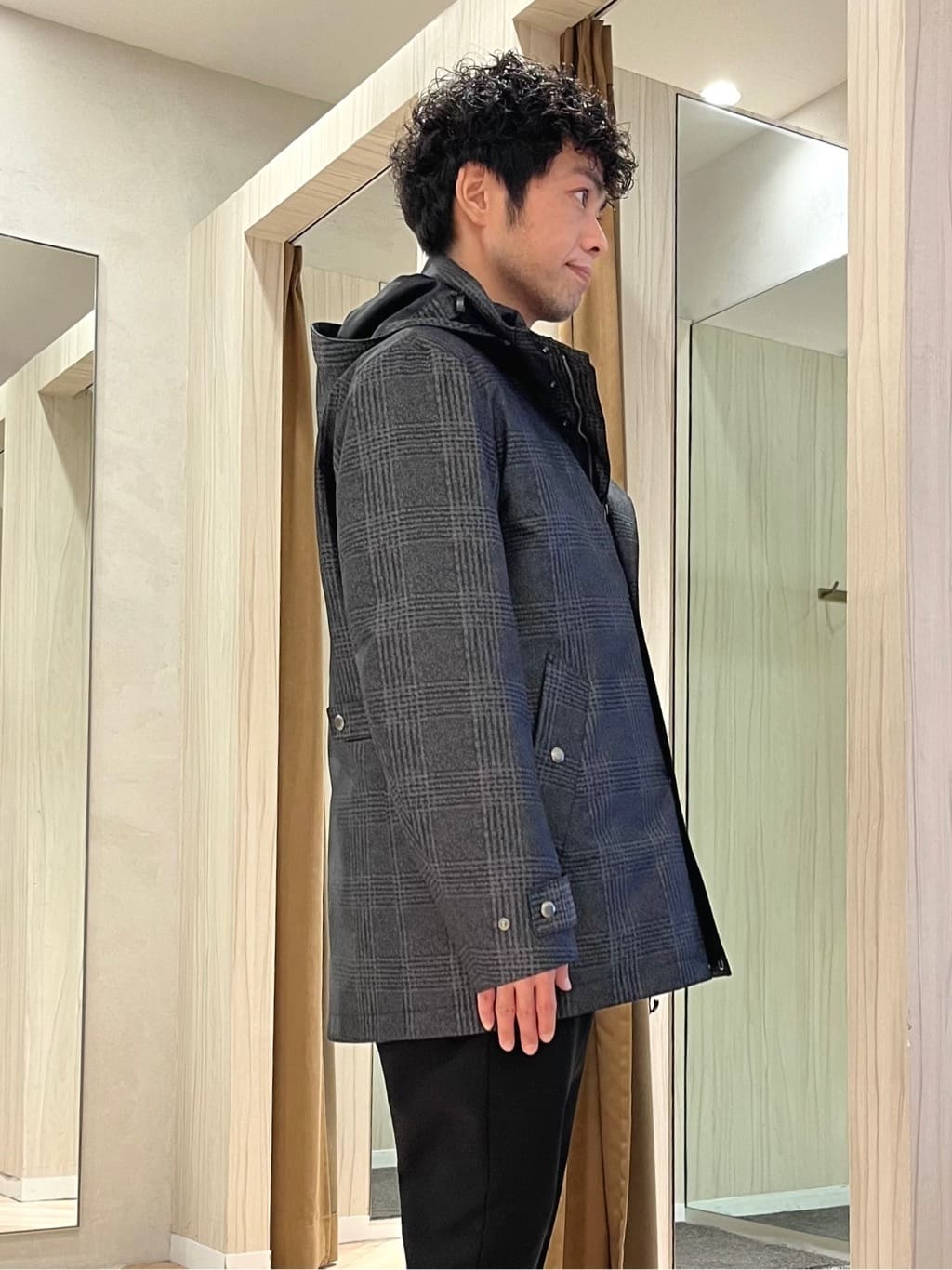 URAさんの「TAKEO KIKUCHI｜【3WAY】グレンチェック ダウンライナー ブルゾン」を使ったコーディネート