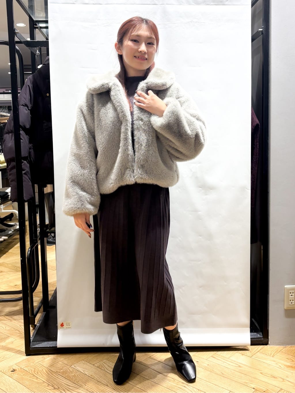 ふうかさんの「index｜ラメフェザープルオーバーセット ニットワンピース【洗濯機OK】《XS～LL》」を使ったコーディネート