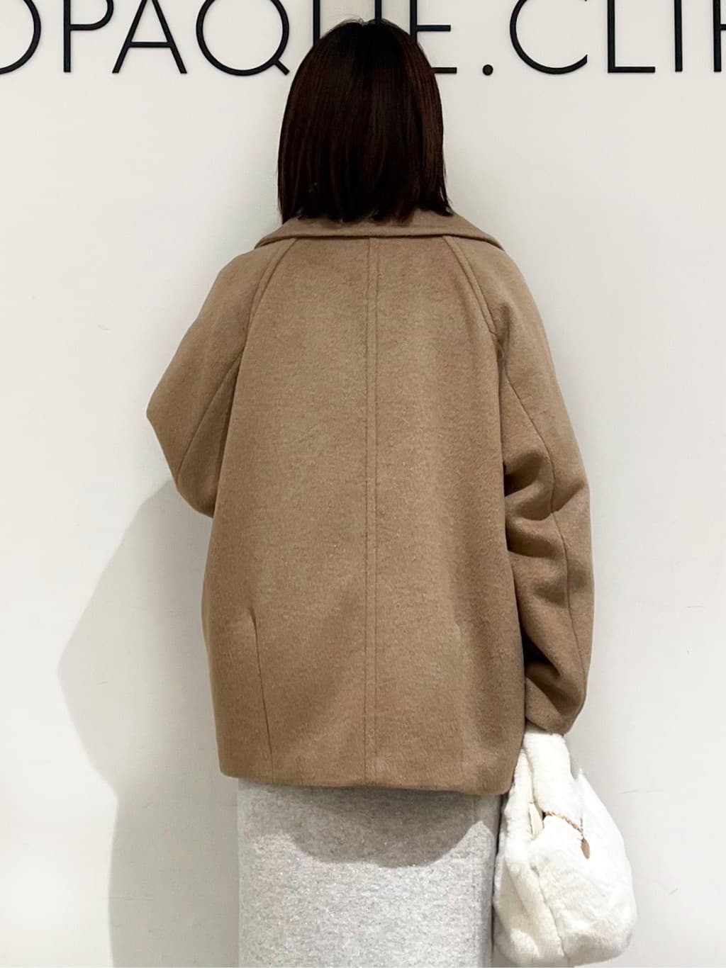 あずささんの「OPAQUE.CLIP｜カシミヤブレンドウールミドルピーコート」を使ったコーディネート