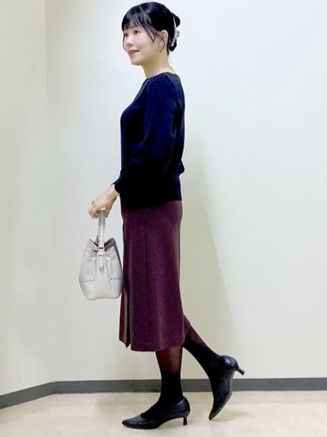  beni_gingerさんの「Reflect｜【選べる8色／スカートにもパンツにも◎】ウール混ボートネックニット」を使ったコーディネート