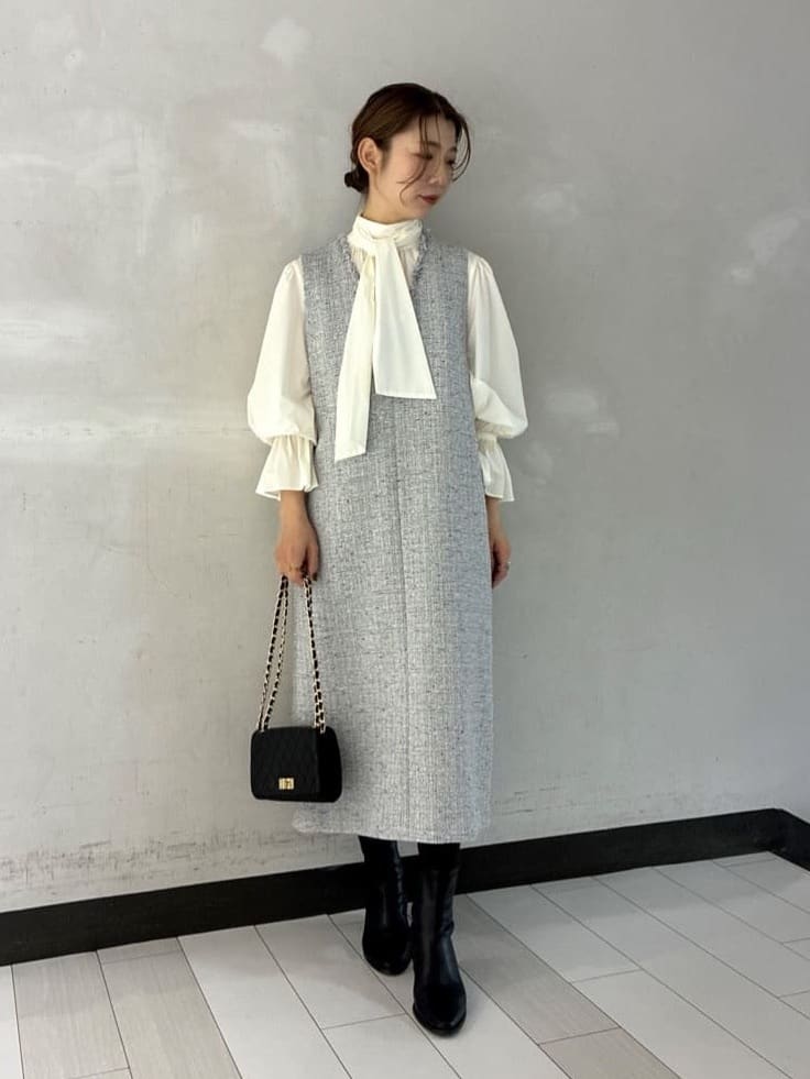 Rinさんの「UNTITLED｜◆【セレモニー/華やか】2WAYボウタイブラウス」を使ったコーディネート