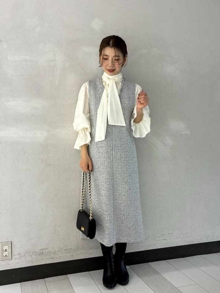 Rinさんの「UNTITLED｜◆【セレモニー/華やか】2WAYボウタイブラウス」を使ったコーディネート