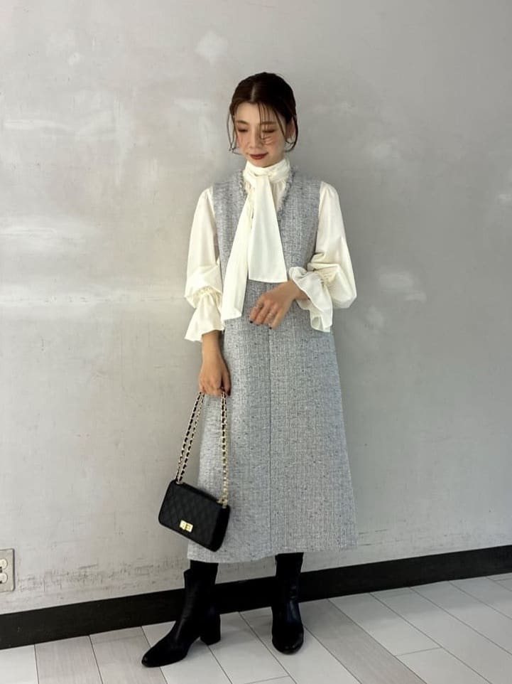 Rinさんの「UNTITLED｜◆【セレモニー/華やか】2WAYボウタイブラウス」を使ったコーディネート