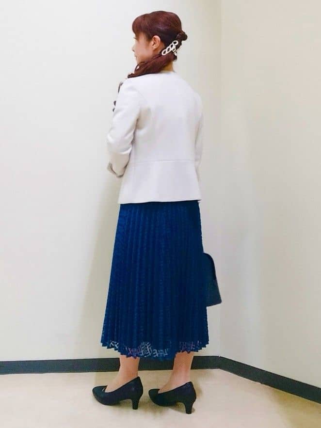 花さんの「Reflect｜【ライトアウター／通勤におすすめ◎／セットアップ可／すっきりシルエット】キレイめジャージジャケット」を使ったコーディネート