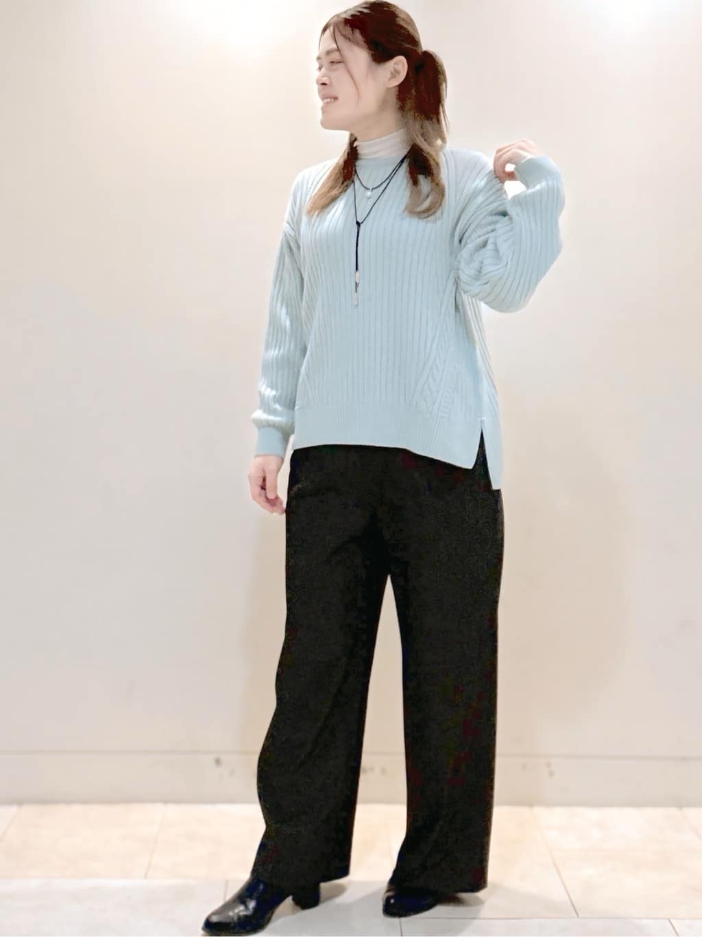 S&auml;K&iuml;さんの「Reflect｜【重ね着に大活躍◎／暖か保湿素材】プチタートルネックニット」を使ったコーディネート