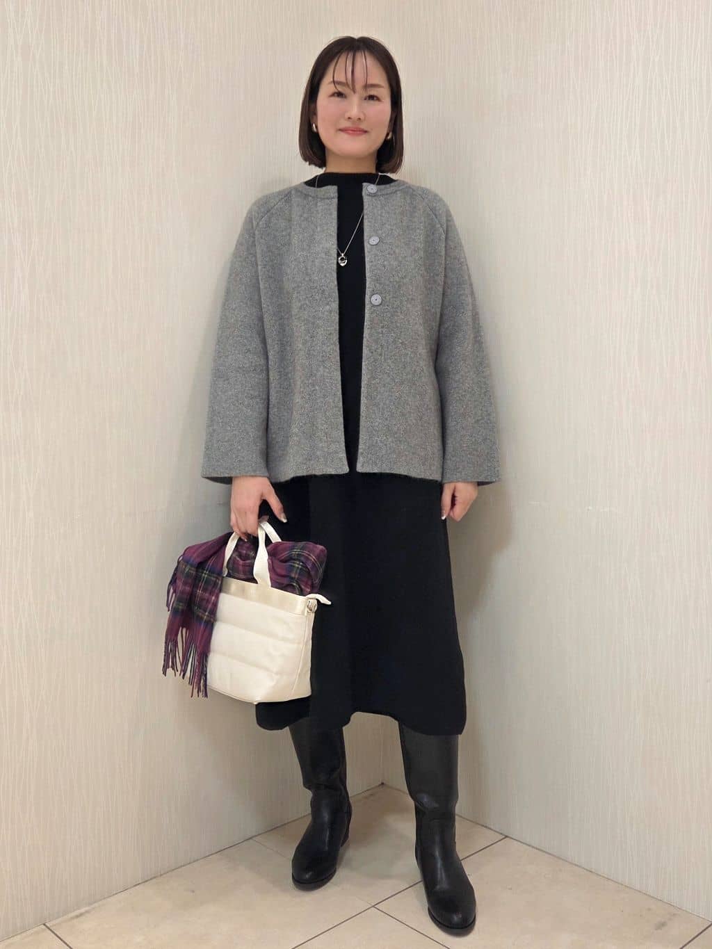 naokoさんの「UNTITLED｜【軽アウター/ミドル丈】ウールニットコーディガン」を使ったコーディネート