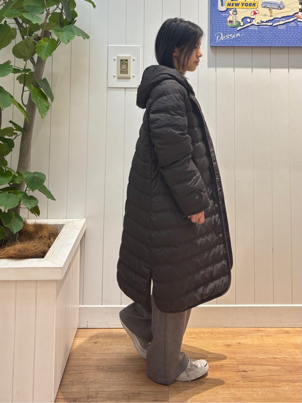 OKADAさんの「Dessin｜【撥水・2WAY】ミュラーダウンコートロング丈」を使ったコーディネート