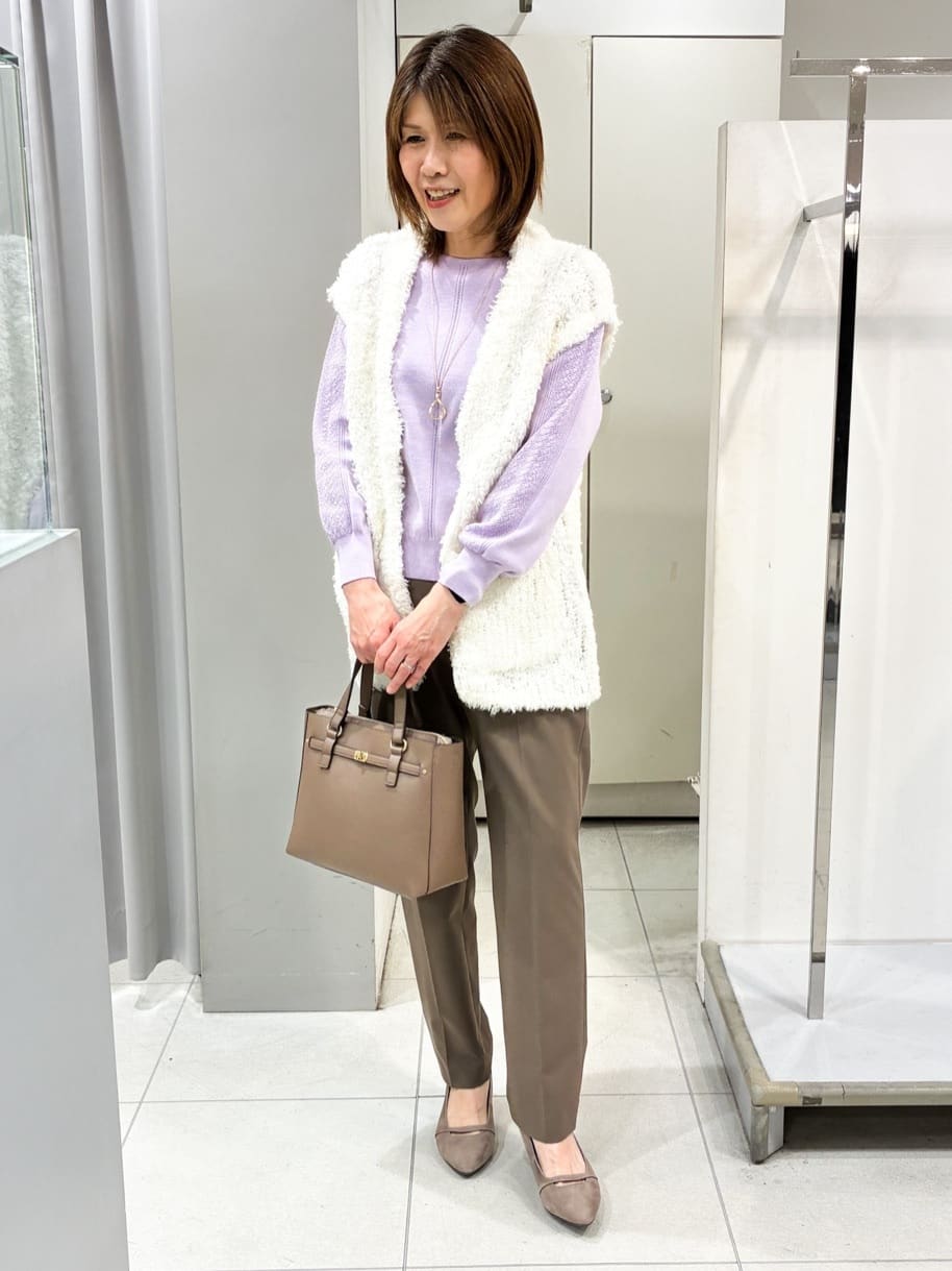 たみちゃんさんの「Reflect｜【選べる8色／スカートにもパンツにも◎】ウール混ボートネックニット」を使ったコーディネート