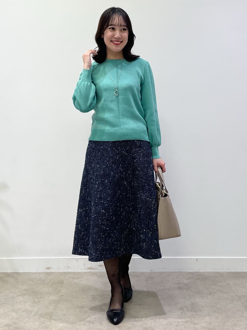 yukariさんの「Reflect｜【選べる8色／スカートにもパンツにも◎】ウール混ボートネックニット」を使ったコーディネート