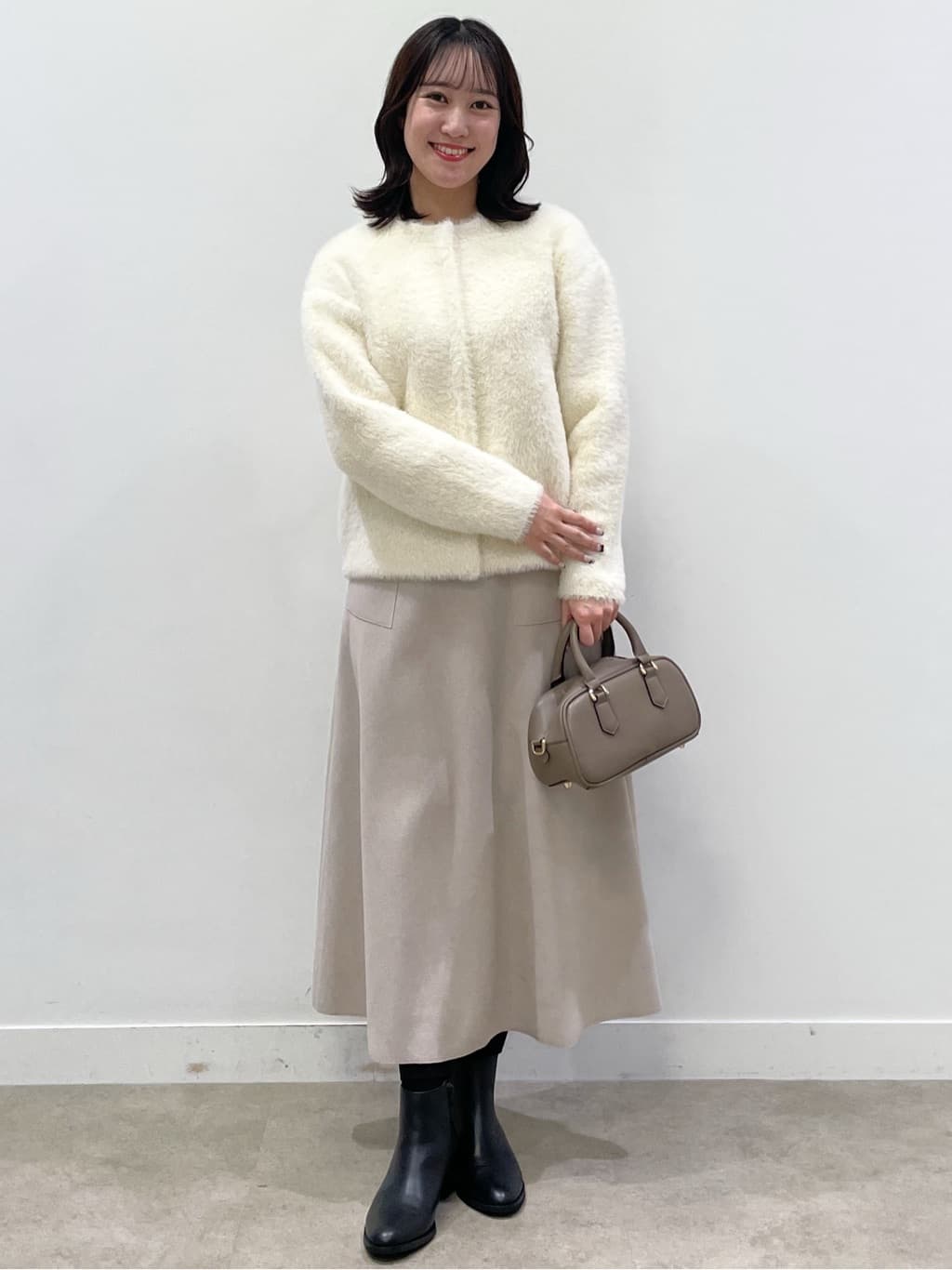 yukariさんの「Dessin｜メルトンジャージフレアスカート」を使ったコーディネート