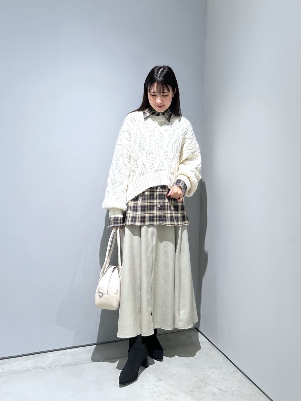 Renoさんの「INDIVI｜オンブレチェックシャツ」を使ったコーディネート