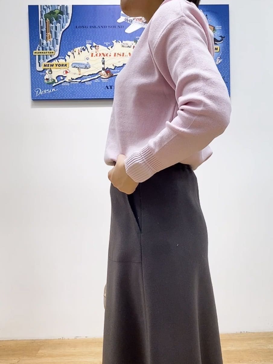 Hamaさんの「Dessin｜【洗える／体型カバー】ちょうどいいニットパーカ」を使ったコーディネート