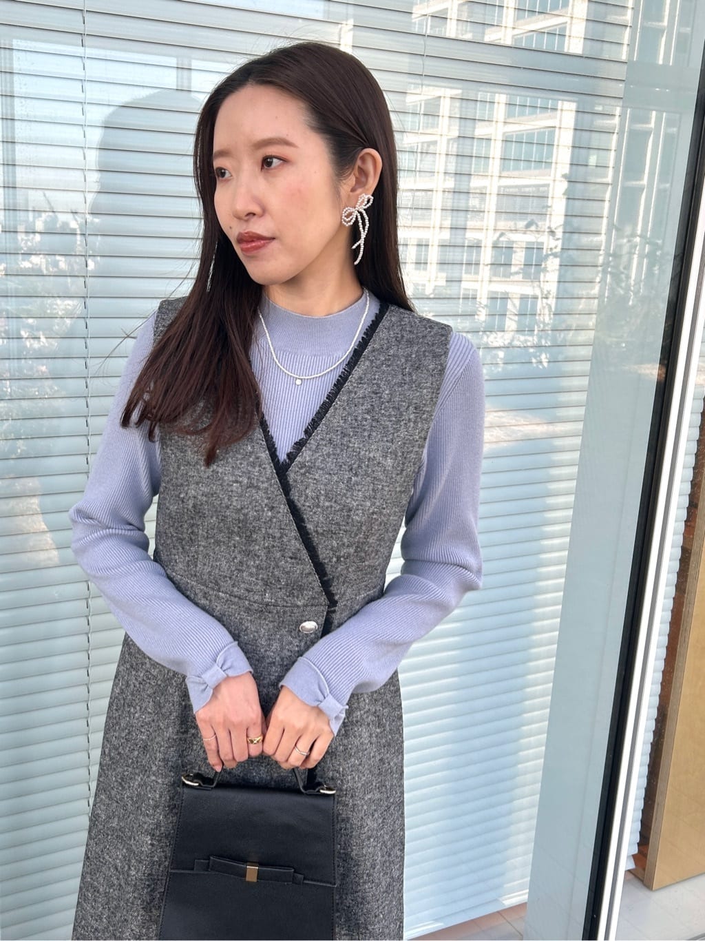 teiさんの「Couture brooch｜【ハレの日・通勤】フリンジツイードジャンスカ」を使ったコーディネート