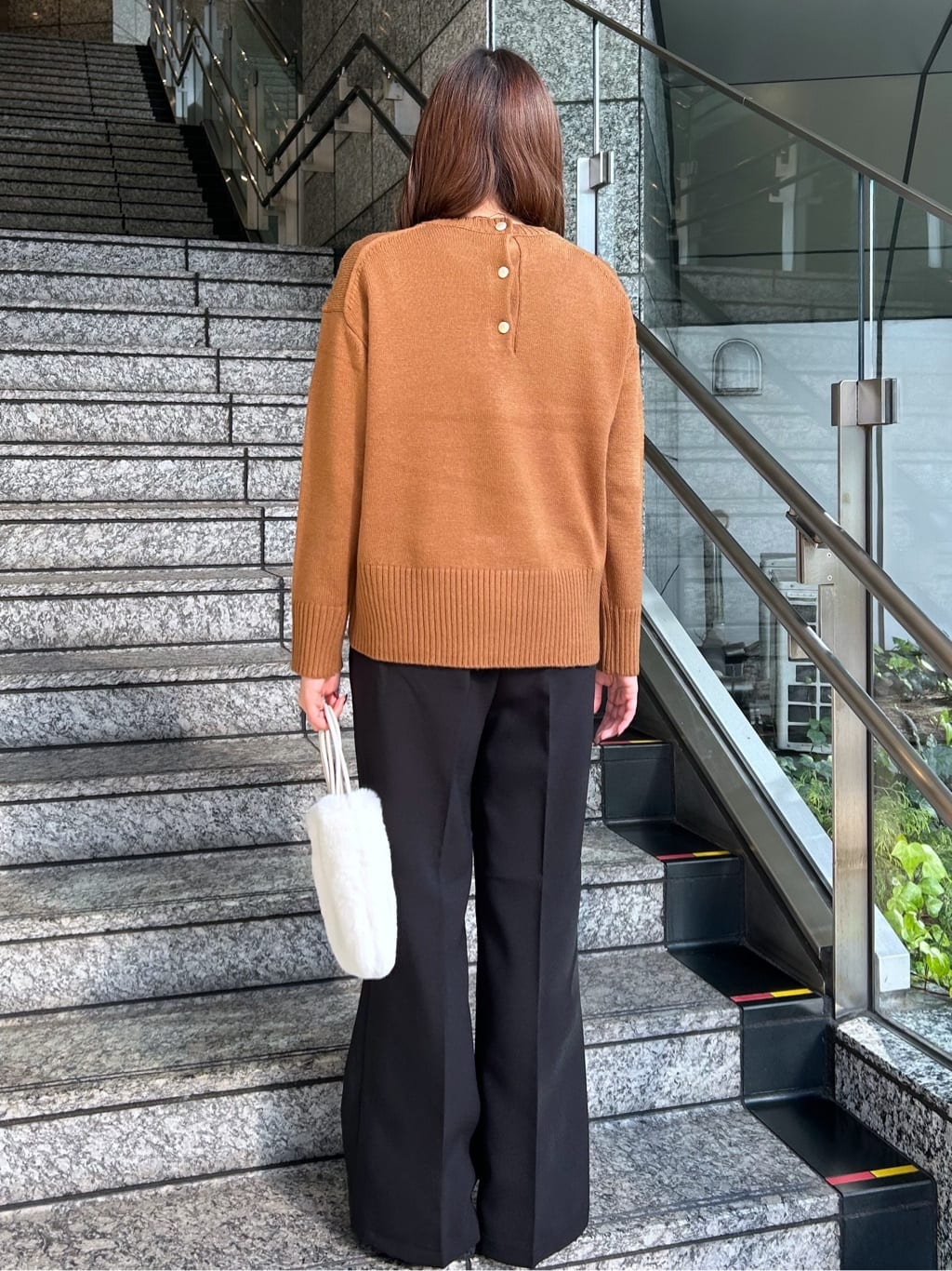 Risaさんの「OPAQUE.CLIP｜イージーフレアパンツ【洗濯機OK】」を使ったコーディネート