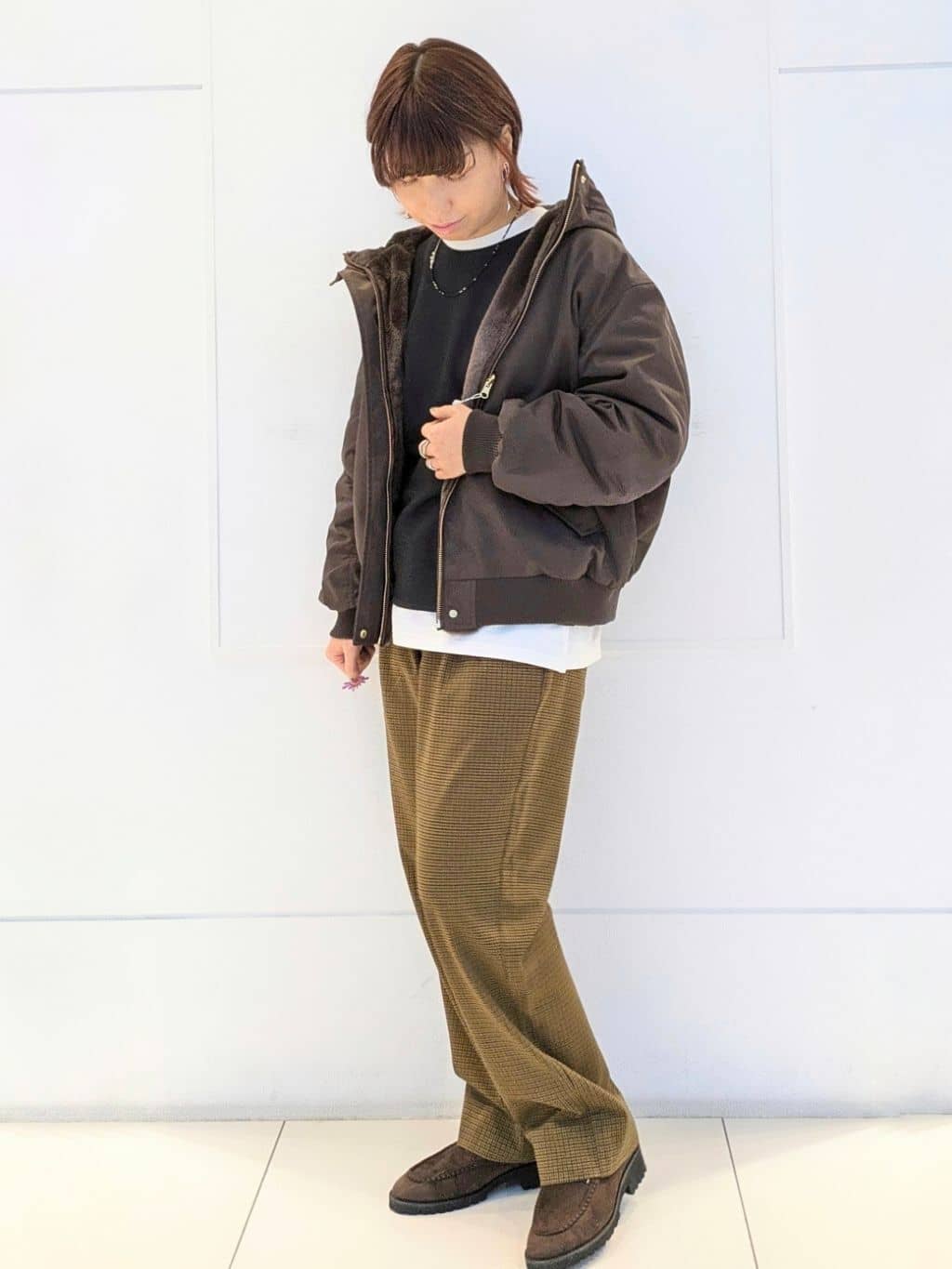 4410さんの「THE SHOP TK｜【S-XLサイズ/選べる7色】どこから見ても美しい ガーターニット/毛玉になりにくい/洗濯機OK」を使ったコーディネート
