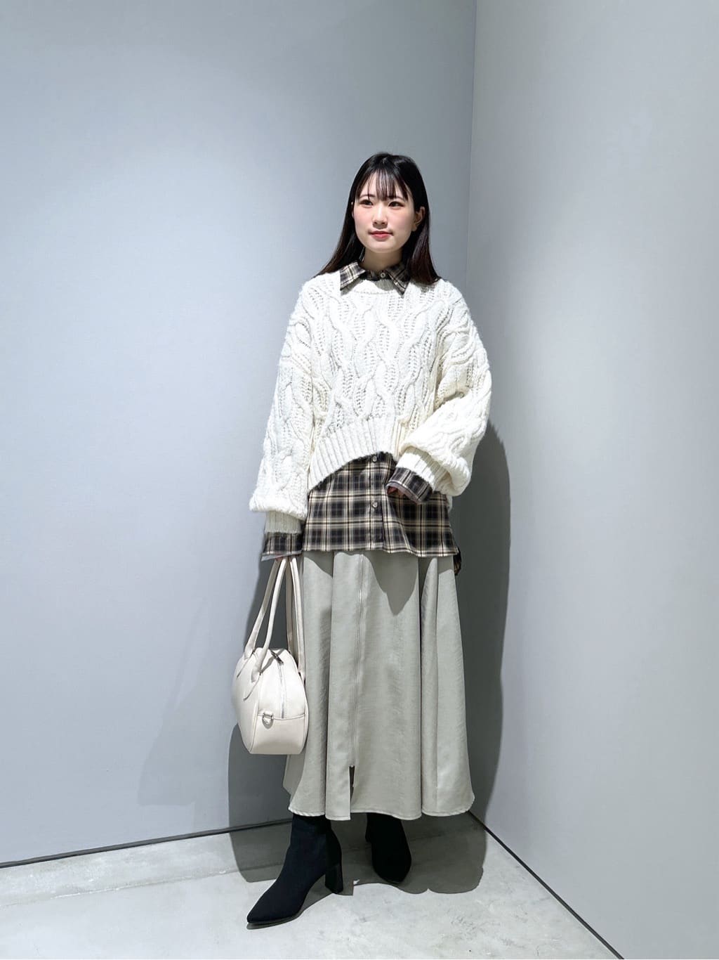 Renoさんの「INDIVI｜オンブレチェックシャツ」を使ったコーディネート