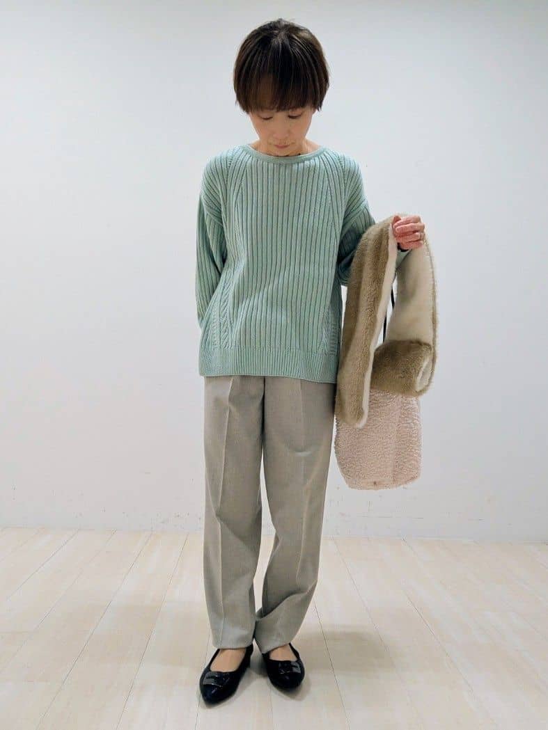 nishiさんの「Reflect｜【ゆったり着られる◎】ワイドリブニットプルオーバー」を使ったコーディネート