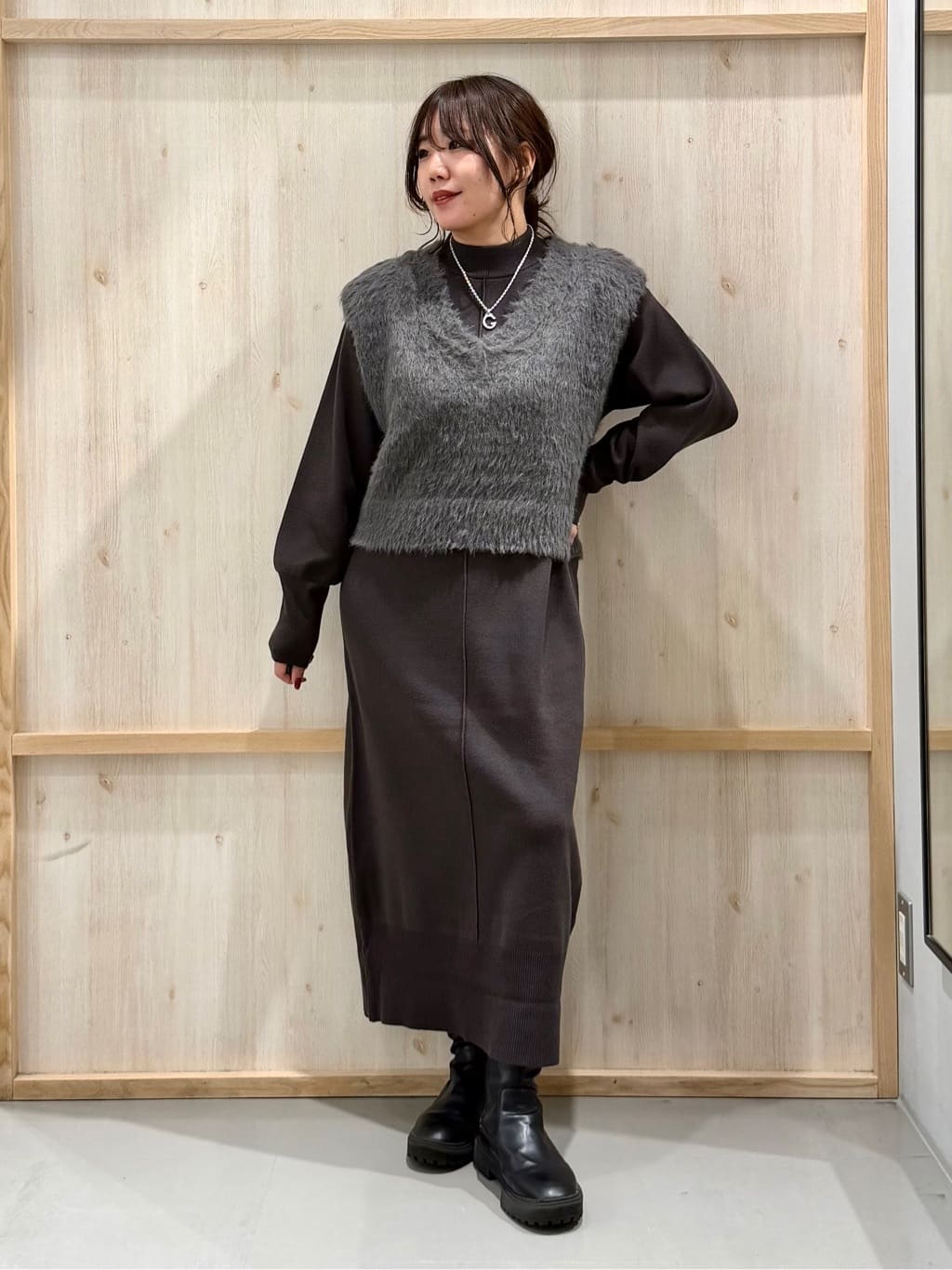 nanaさんの「THE SHOP TK｜【ぎゅっとされているような暖かさ】撥水中綿ブルゾン」を使ったコーディネート