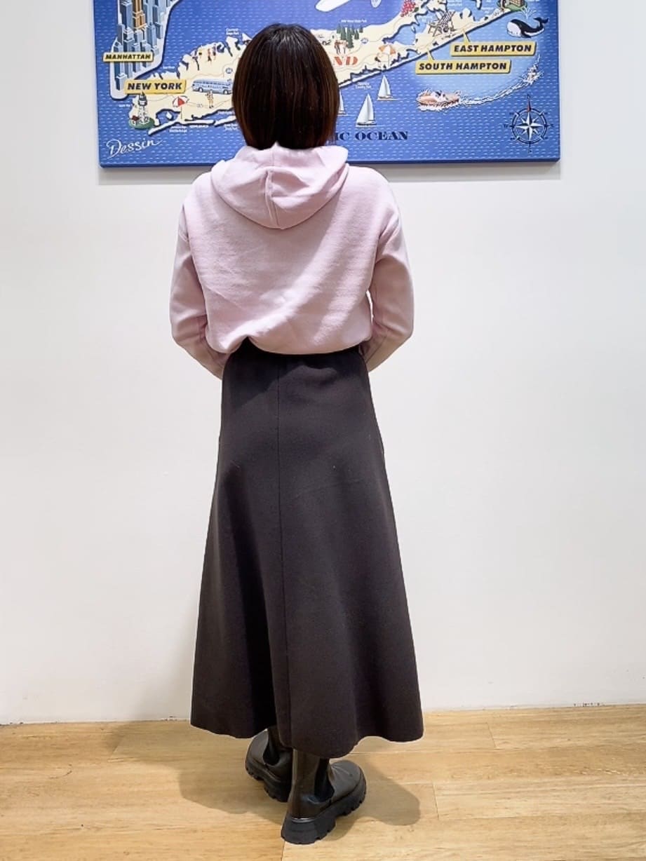 Hamaさんの「Dessin｜【洗える／体型カバー】ちょうどいいニットパーカ」を使ったコーディネート