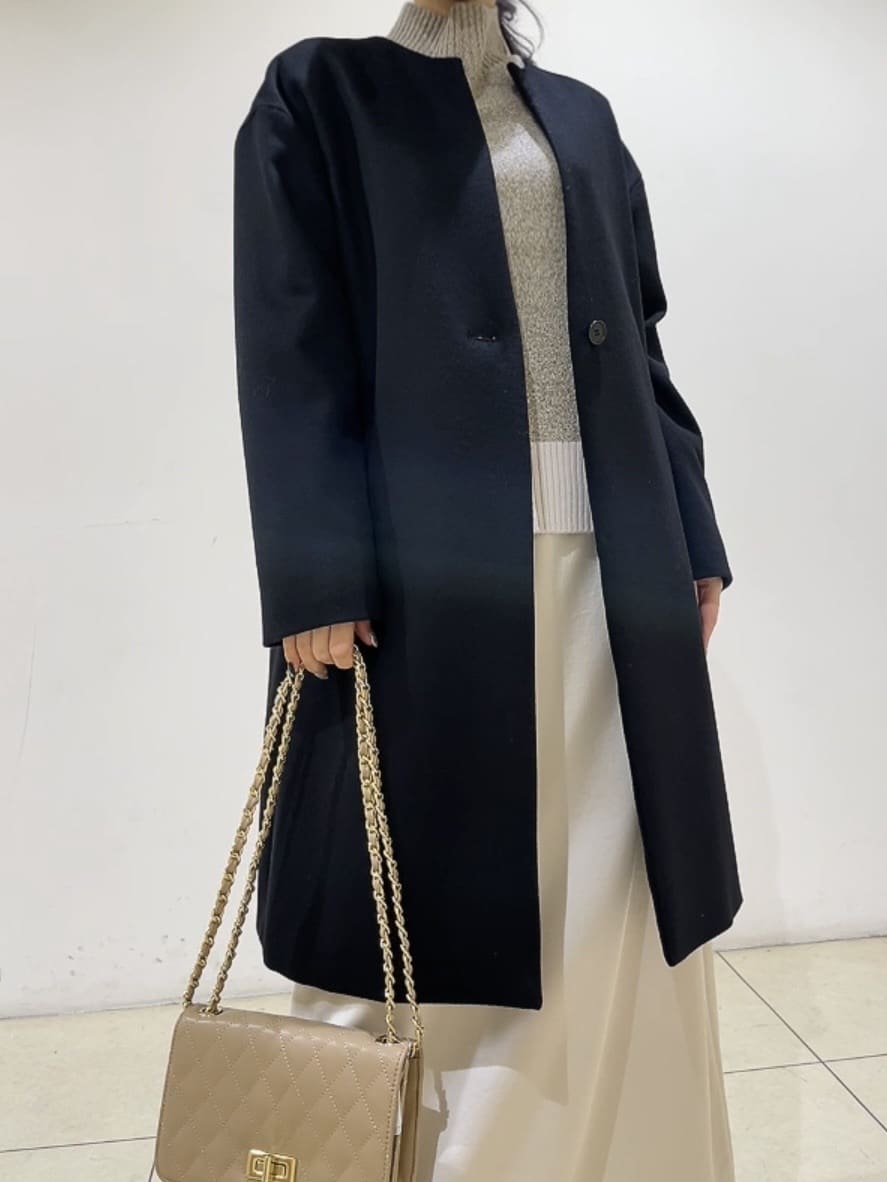watanabeさんの「UNTITLED｜【8色展開/洗える】ウールカシミヤ ハイネックニット」を使ったコーディネート