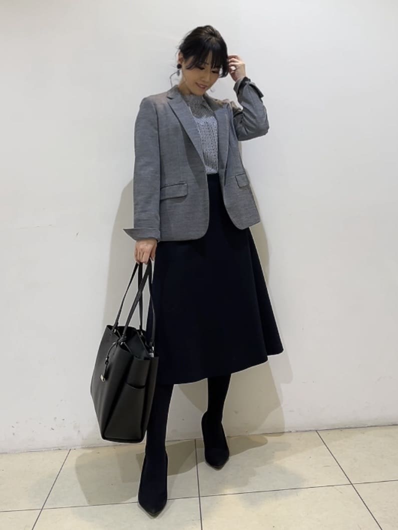 watanabeさんの「UNTITLED｜【洗えるスーツ／ストレッチ】ウール混ジャージ テーラードジャケット」を使ったコーディネート