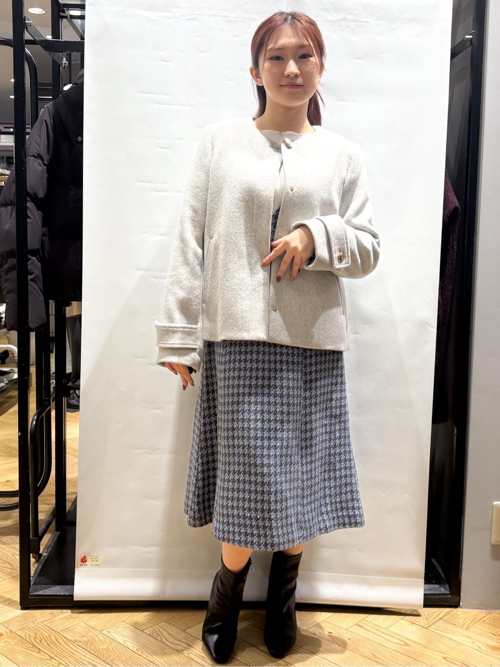 ふうかさんの「index｜ラメスカラップビジューデザインニット【洗濯機OK】《6col／S～LL》」を使ったコーディネート