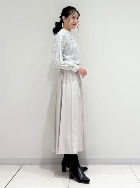 kayoさんの「INDIVI｜【きれいめ／オフィス／イベント】フェザージャカードブラウス」を使ったコーディネート