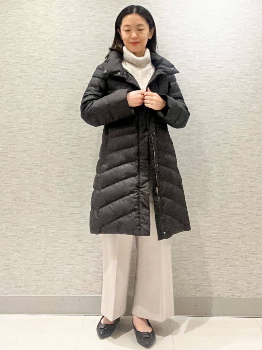 marikoさんの「Reflect｜【SS-4Lサイズ／ウエスト調整可】フーデッドロングダウンコート」を使ったコーディネート
