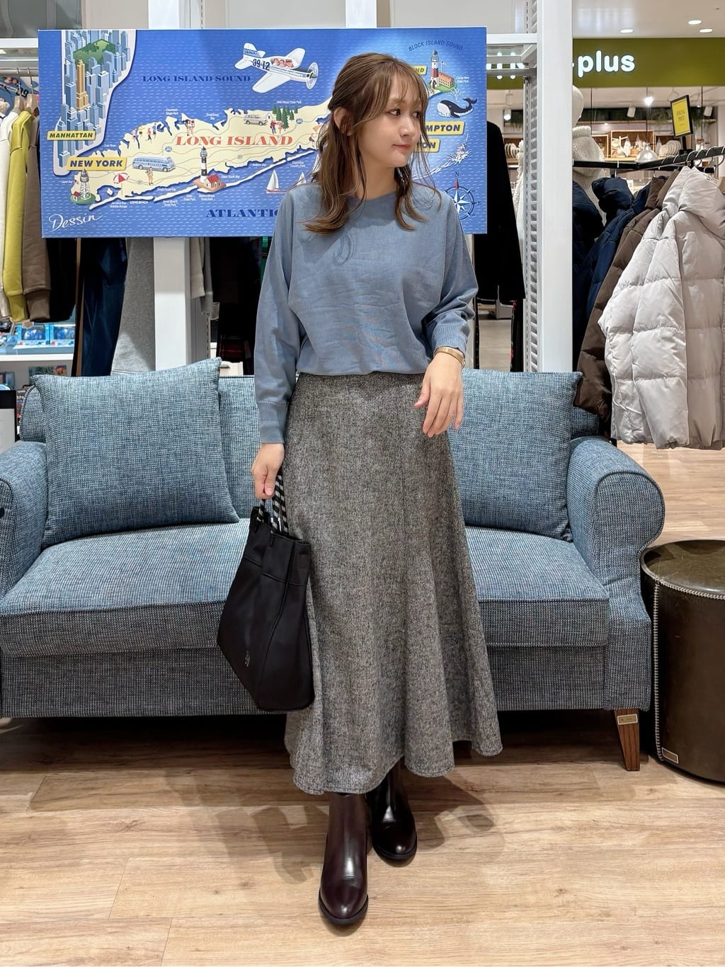 yuinaさんの「Dessin｜【撥水・2WAY】ミュラーダウンコートミドル丈」を使ったコーディネート