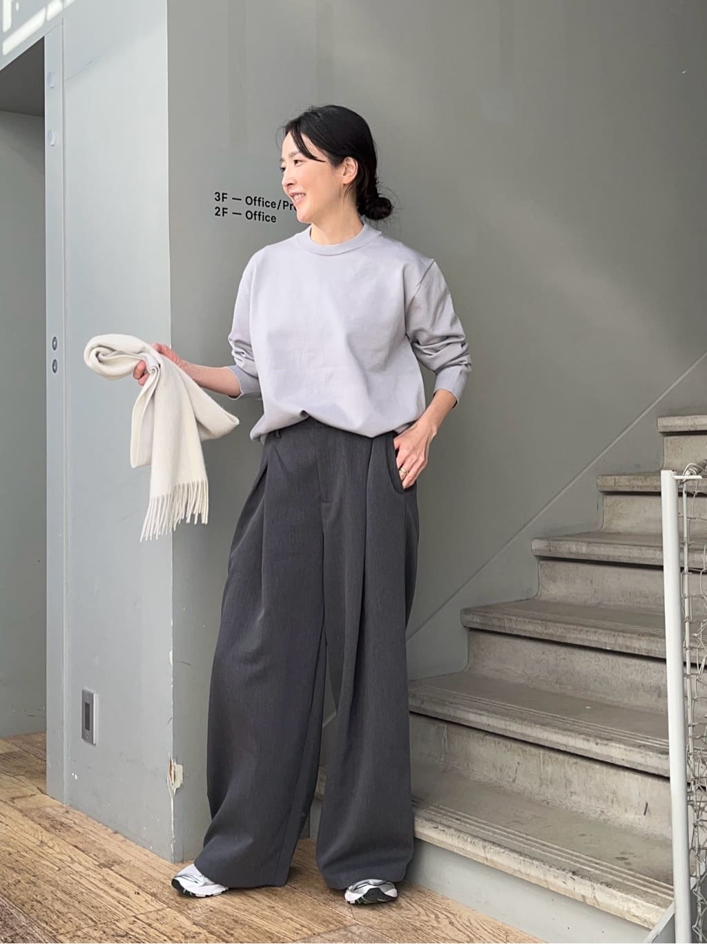 神野（jinno）さんの「TAKEO KIKUCHI｜【Sサイズ～】アンチピリング テーラードネック ニット」を使ったコーディネート