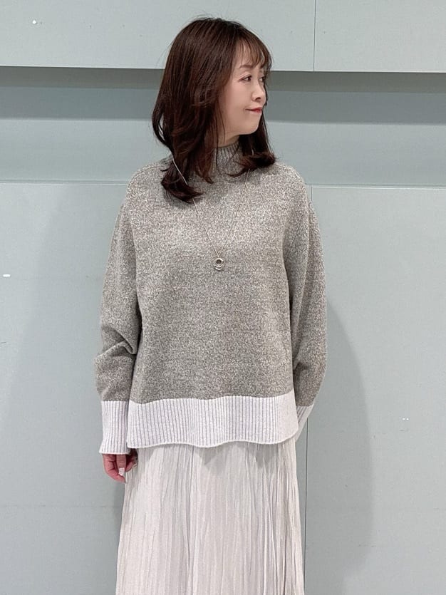 makiさんの「UNTITLED｜【8色展開/洗える】ウールカシミヤ ハイネックニット」を使ったコーディネート