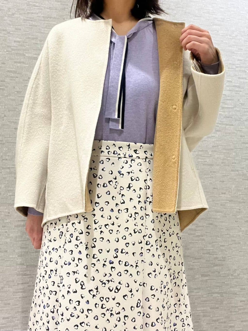 marikoさんの「Reflect｜ソフトフレアプリントスカート」を使ったコーディネート