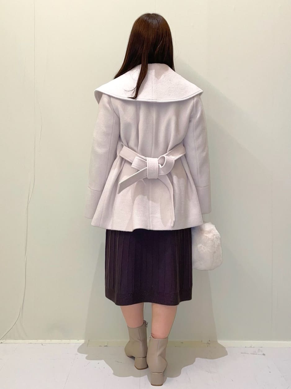 ayumiさんの「OPAQUE.CLIP｜ベルト付ビッグカラーミドルコート」を使ったコーディネート