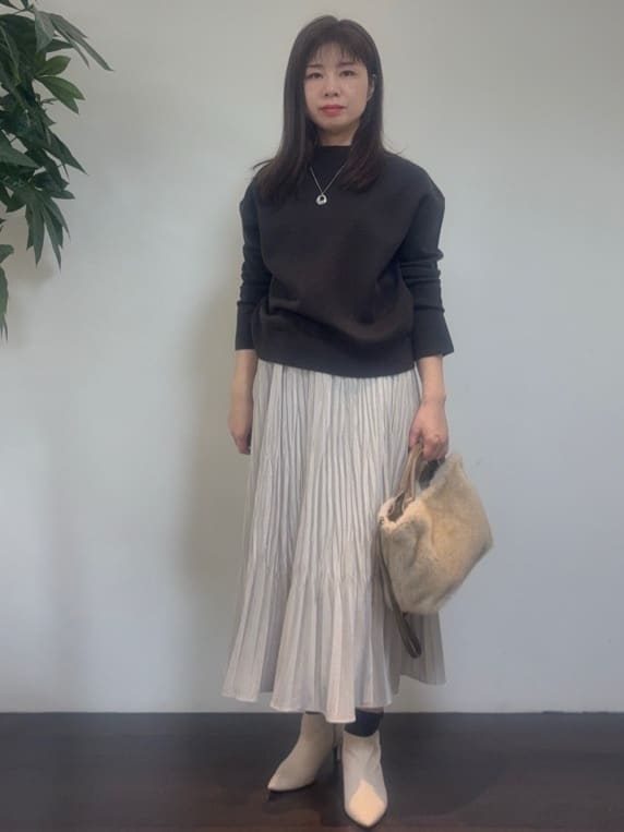 CHISATOさんの「UNTITLED｜【洗える】モックネックミラノリブニット」を使ったコーディネート