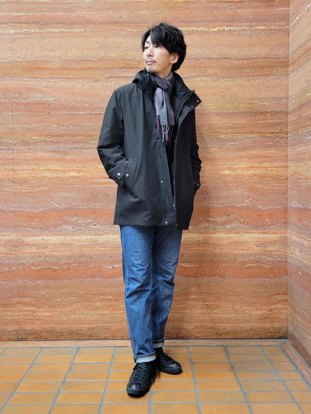 piroyaさんの「TAKEO KIKUCHI｜【3WAY】ドビー ダウンライナー付ブルゾン」を使ったコーディネート
