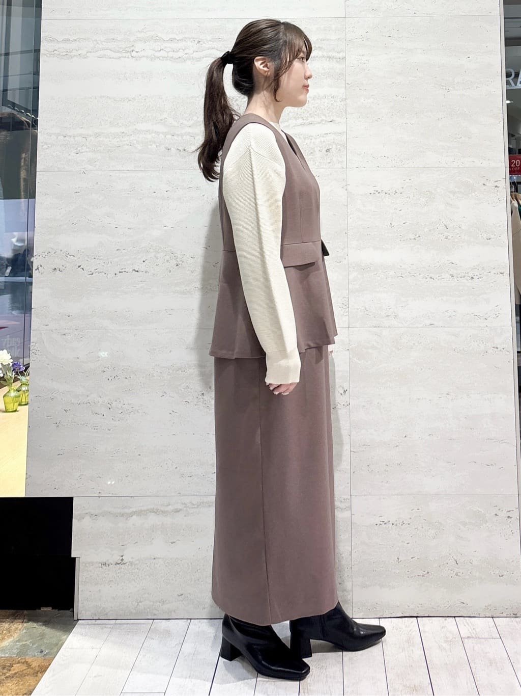 かほさんの「OPAQUE.CLIP｜ベーシックショートブーツ【THEシリーズ／抗菌防臭加工】」を使ったコーディネート