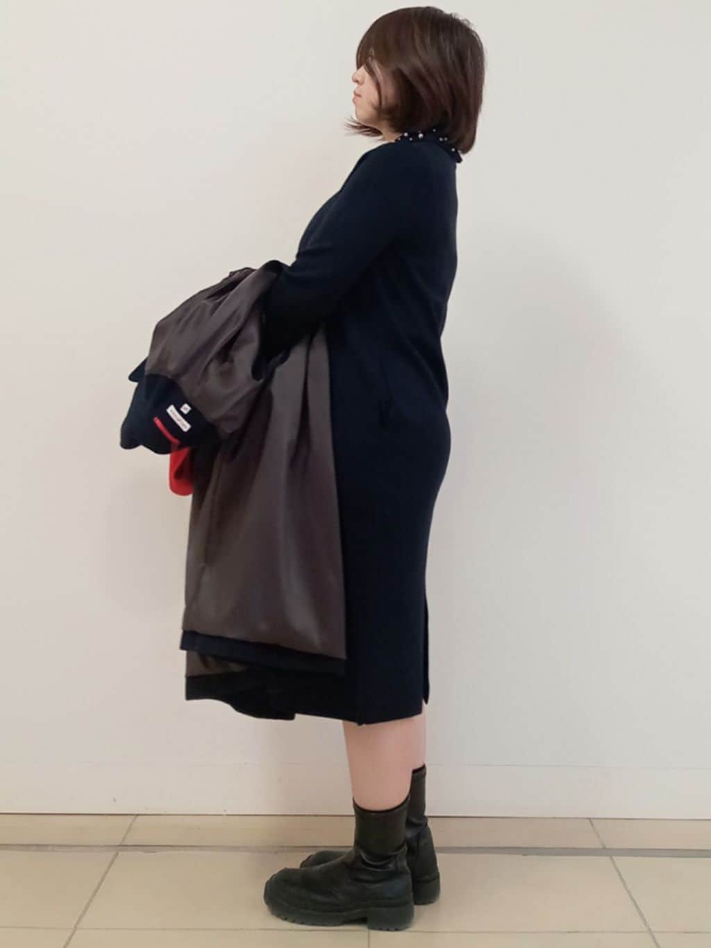emiさんの「DRESSTERIOR｜ピュアカシミヤストール」を使ったコーディネート