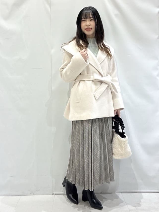 komaさんの「OPAQUE.CLIP｜プリーツスカート【洗濯機OK】」を使ったコーディネート