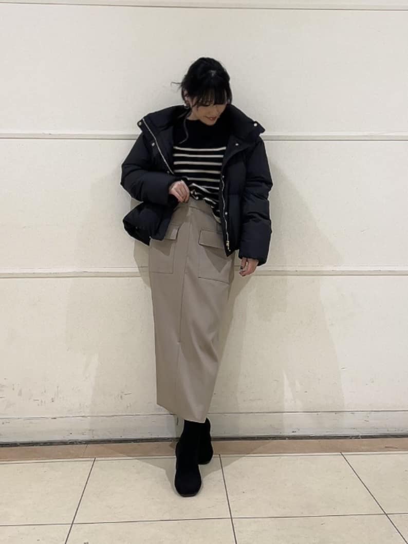 watanabeさんの「UNTITLED｜【洗える】モックネックミラノリブニット」を使ったコーディネート
