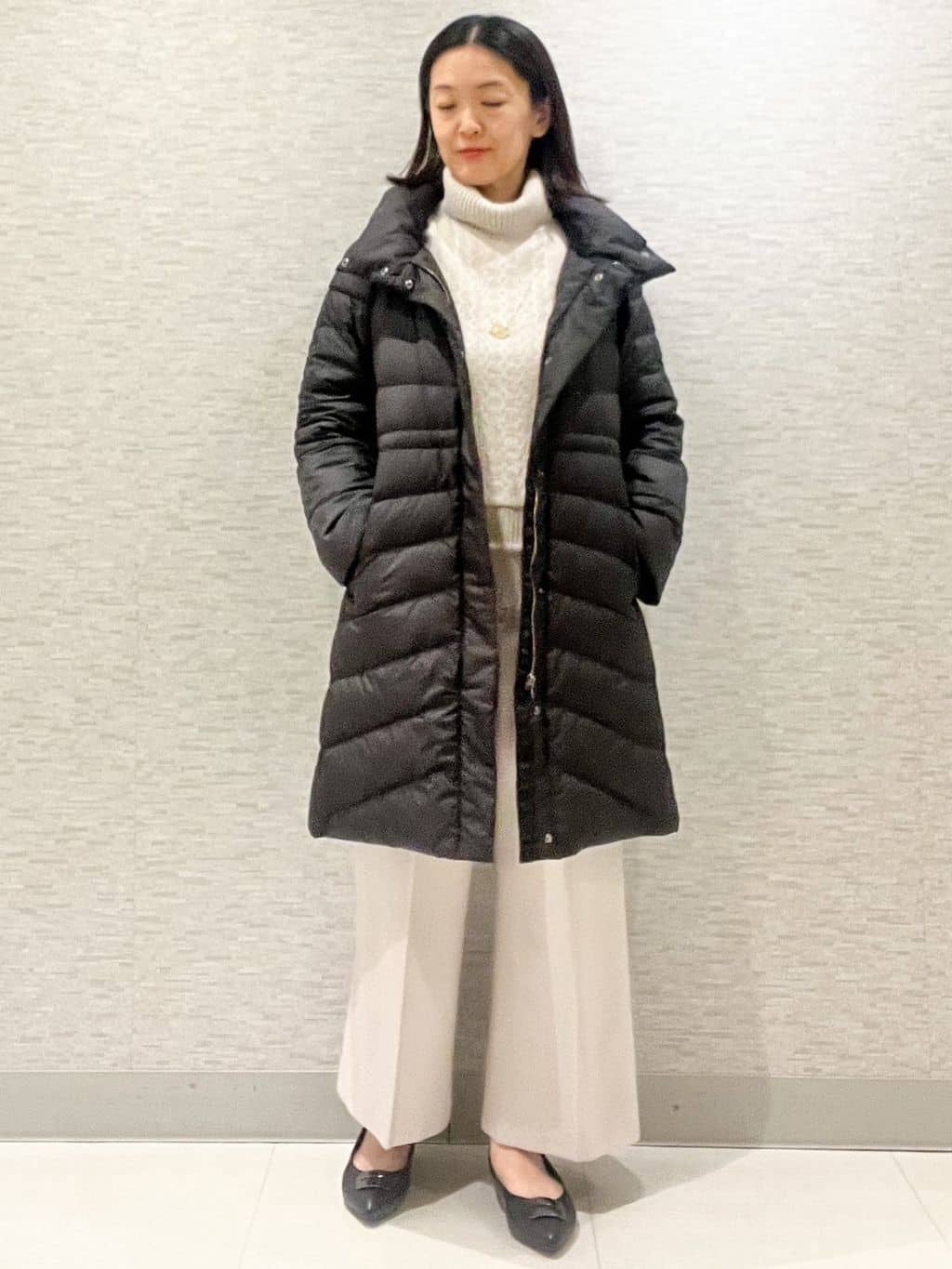 marikoさんの「Reflect｜【SS-4Lサイズ／ウエスト調整可】フーデッドロングダウンコート」を使ったコーディネート