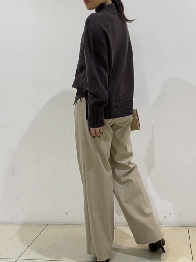watanabeさんの「UNTITLED｜【8色展開/洗える】ウールカシミヤ ハイネックニット」を使ったコーディネート