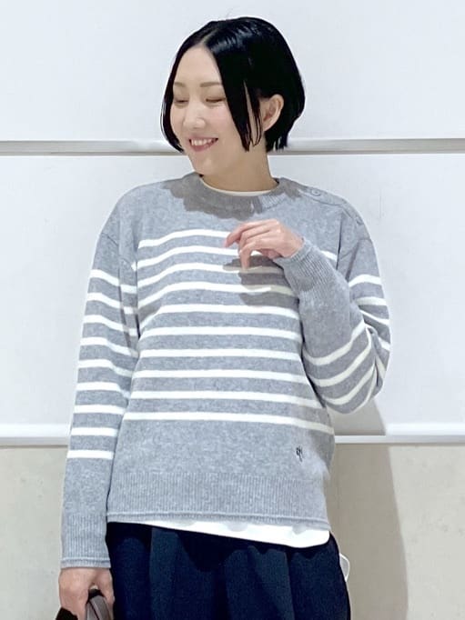 eriko さんの「Dessin｜【洗える】マットドレープニーハイフレアパンツ」を使ったコーディネート
