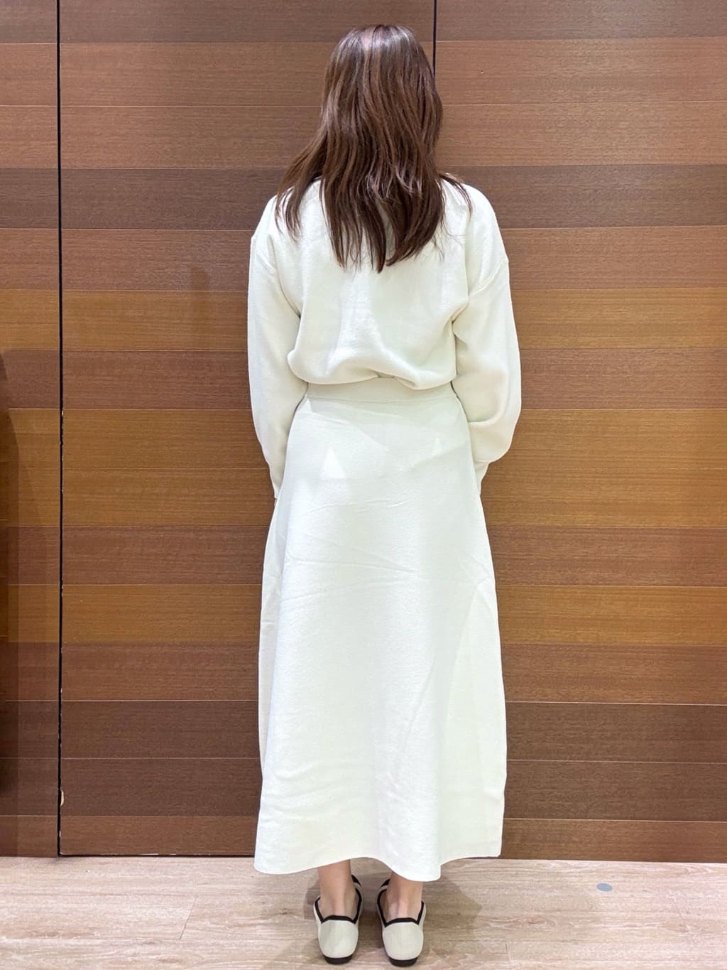 maichiさんの「OPAQUE.CLIP｜サイド編地切替ニットトップス／セットアップ対応【洗濯機OK】」を使ったコーディネート