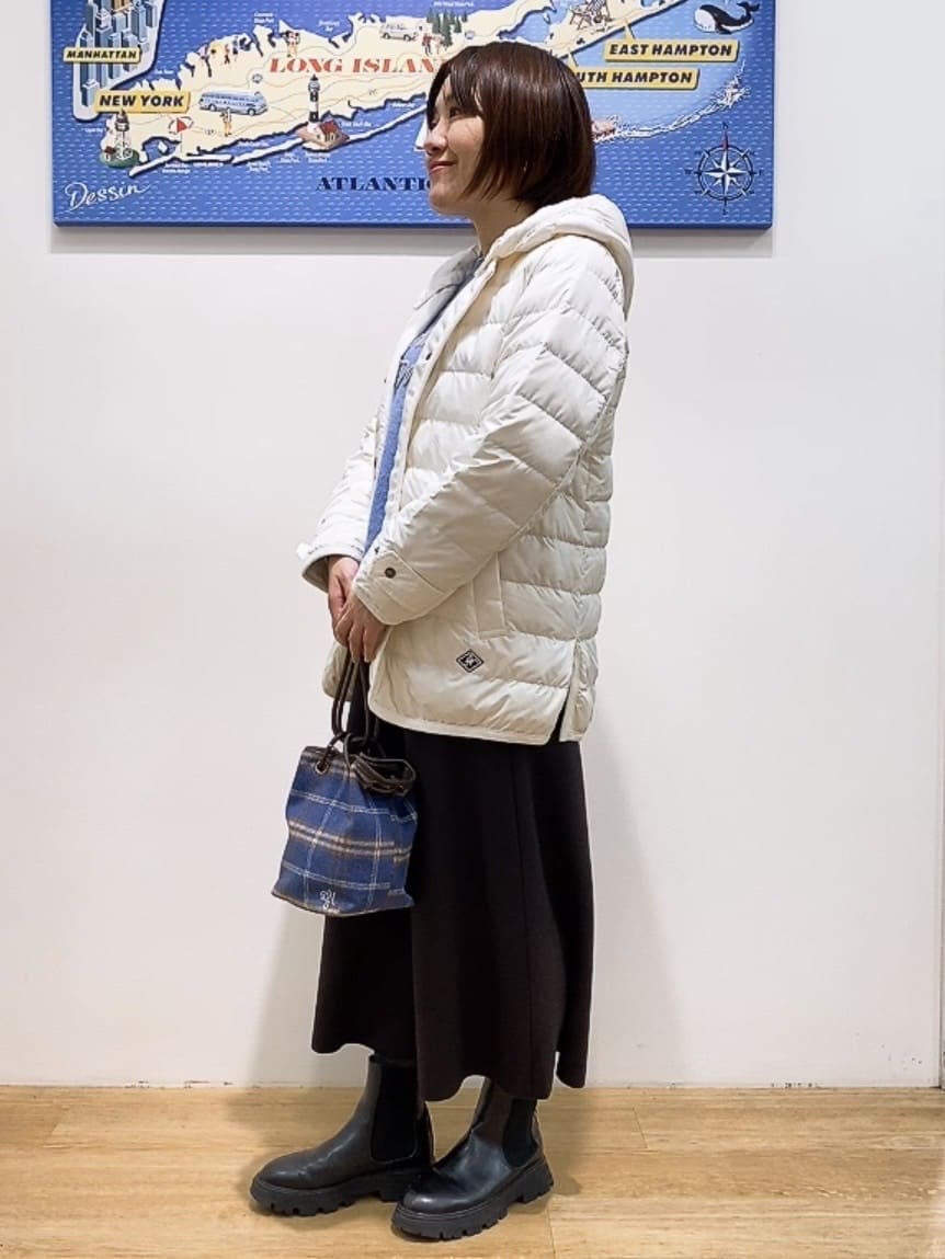Hamaさんの「Dessin｜【撥水・2WAY】ミュラーダウンコートミドル丈」を使ったコーディネート