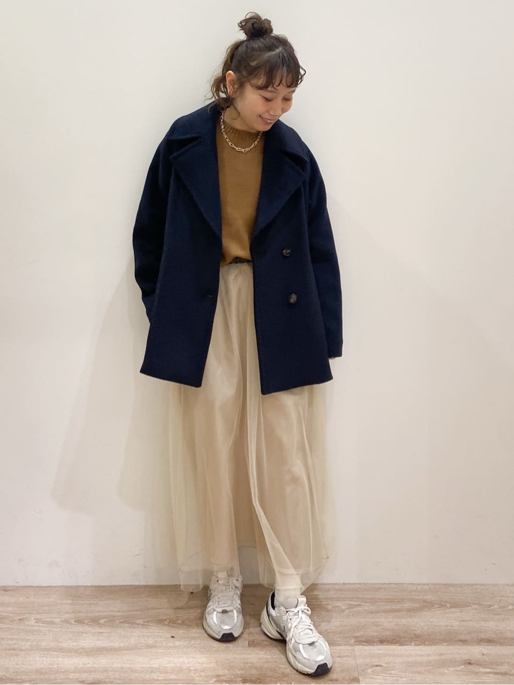 risayanさんの「OPAQUE.CLIP｜カシミヤブレンドウールミドルピーコート」を使ったコーディネート