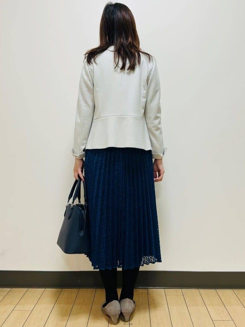 miiiさんの「Reflect｜【SS-4Lサイズ】シフォン&times;幾何柄レースプリーツワンピース」を使ったコーディネート
