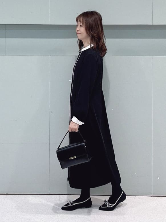 makiさんの「UNTITLED｜【日本製／通勤／フォーマル】カシミヤ混ノーカラーコート」を使ったコーディネート